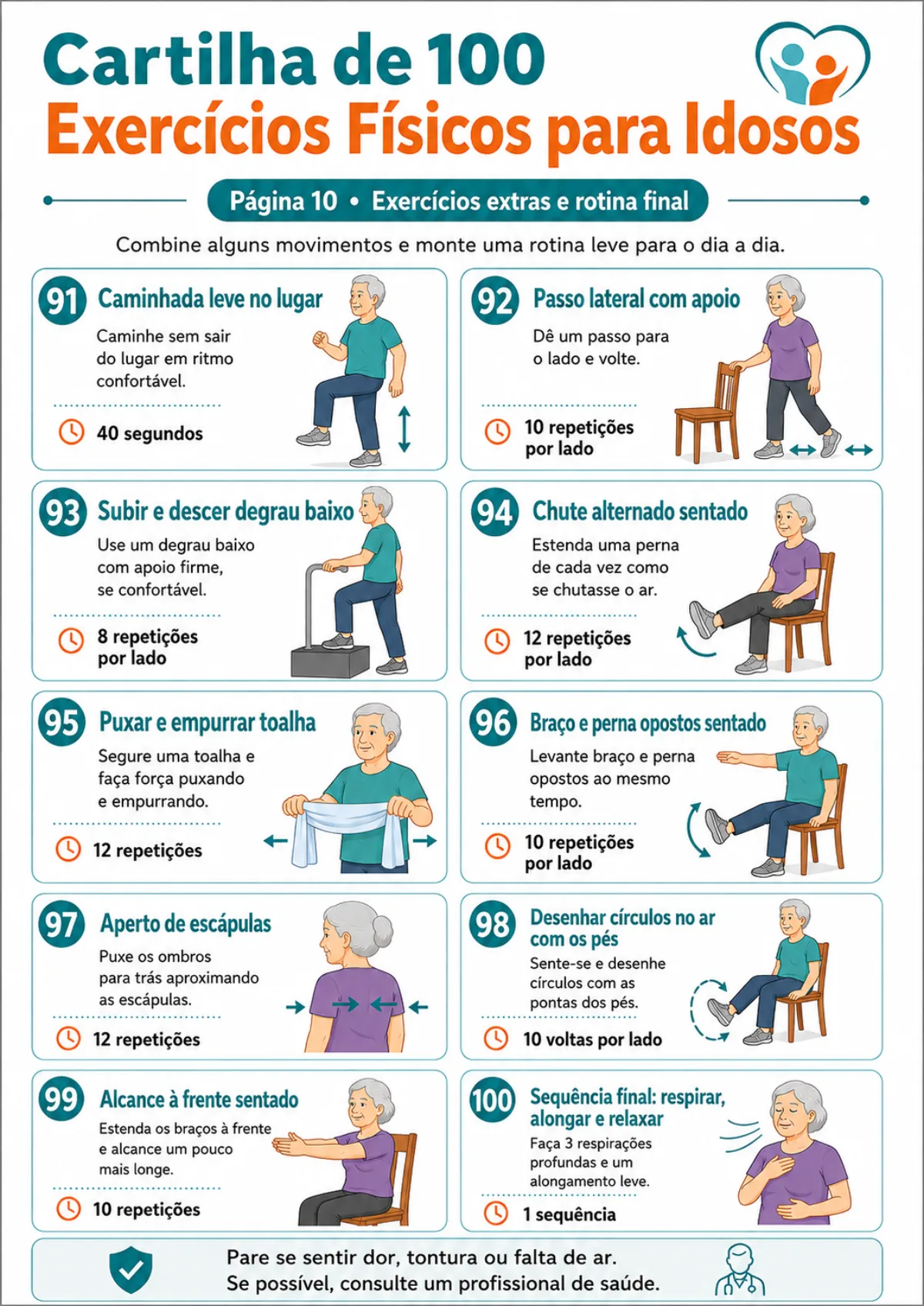 Página do kit: Exercícios extras e rotina final